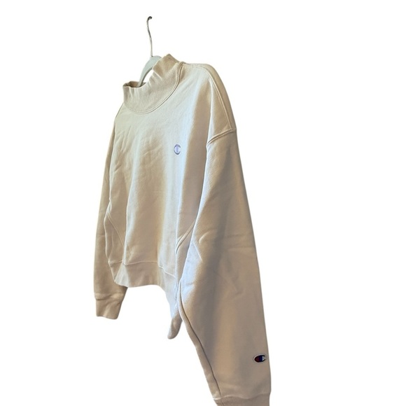 Champion Cream Cropped Boxy Hoodie - Picture 4 of 8